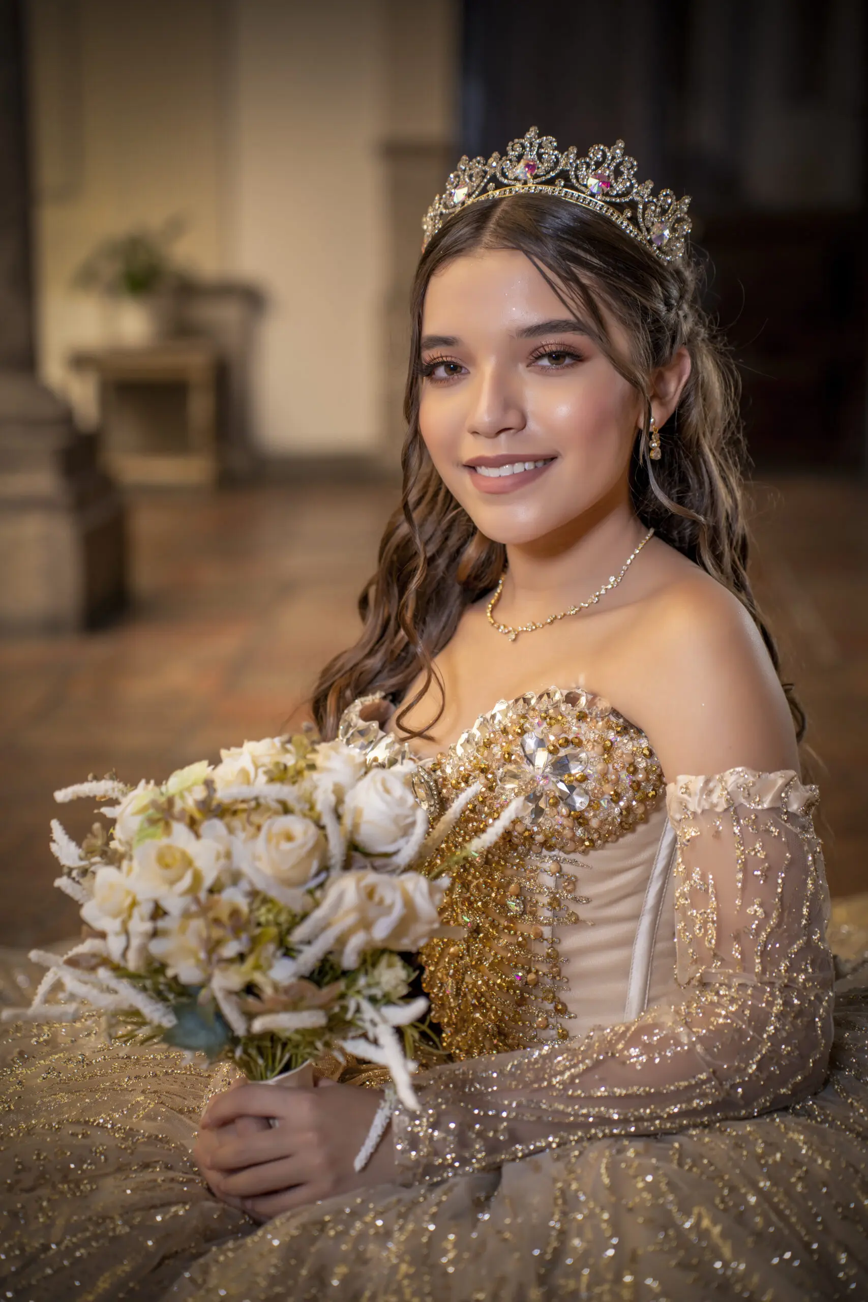 Fotografía de gala para póster de bienvenida con marco